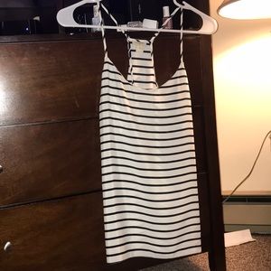 J.Crew Navy & White Stripe Silk Tank